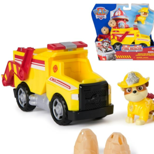 PAW PATROL – Fire Rescue Rubbles Rettungs-Truck mit Schaufel und Rubble Hundefigur